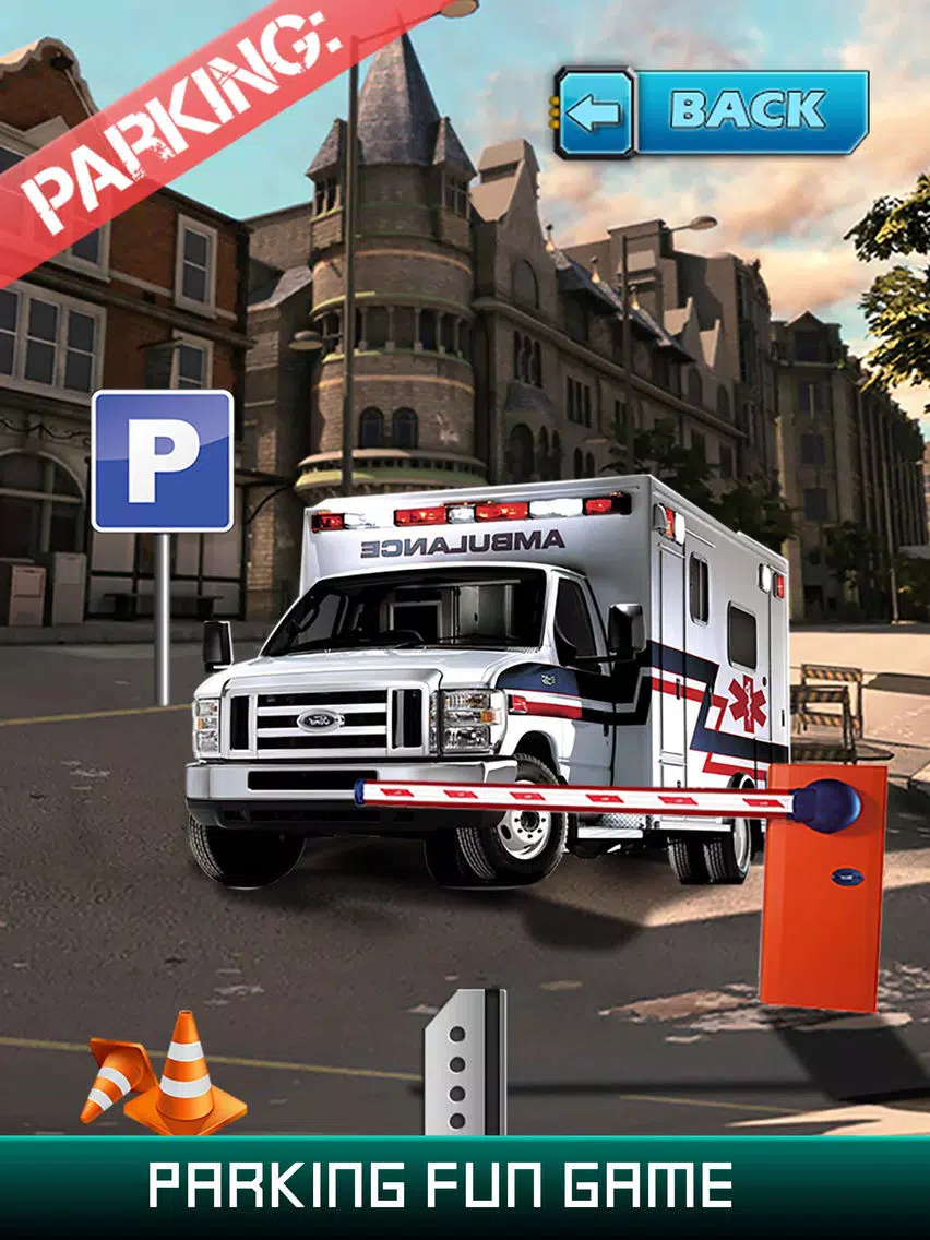 City Ambulance Parking Simulator - Test Your Driving Skill on Emergency Vehicle iPad Screenshots