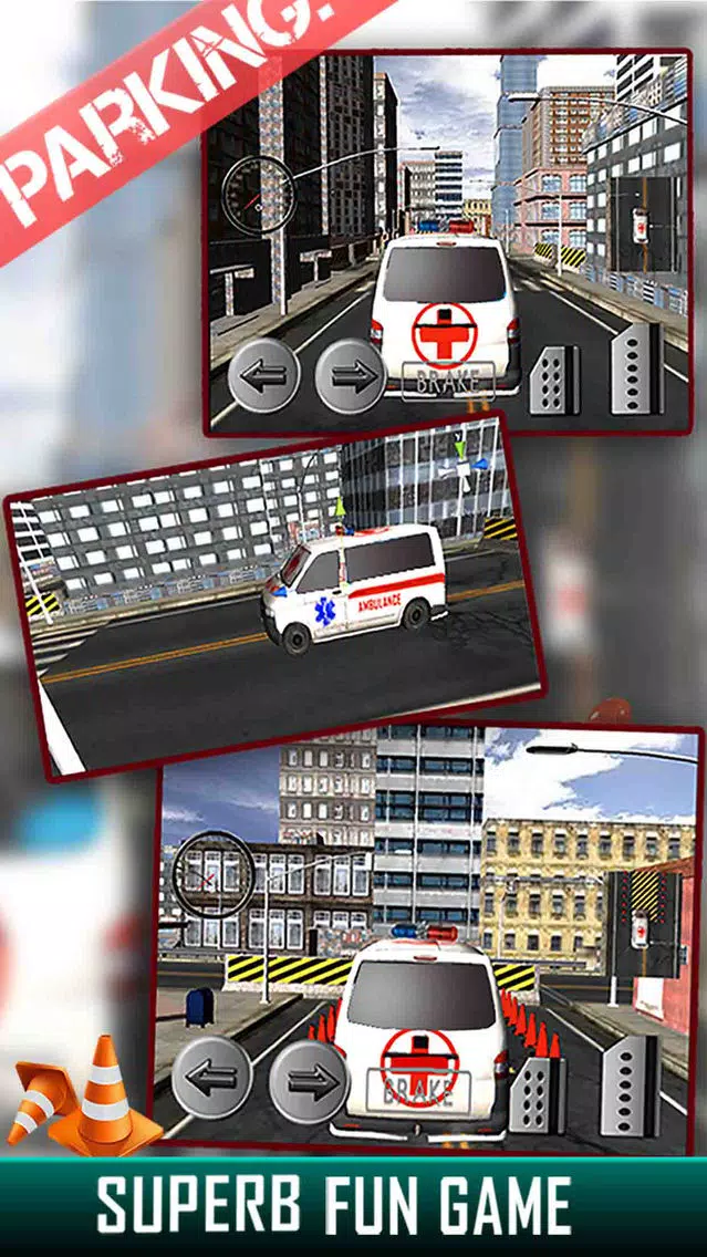 City Ambulance Parking Simulator - Test Your Driving Skill on Emergency Vehicle Screenshots