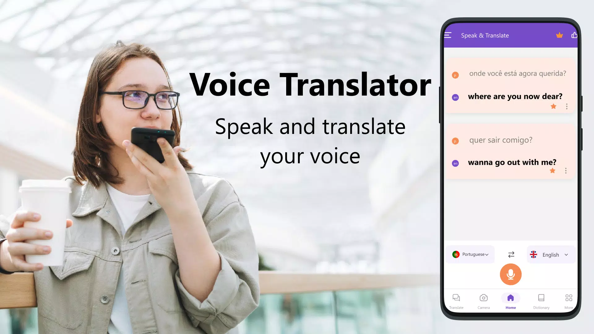 Speak and Translate app Screenshots