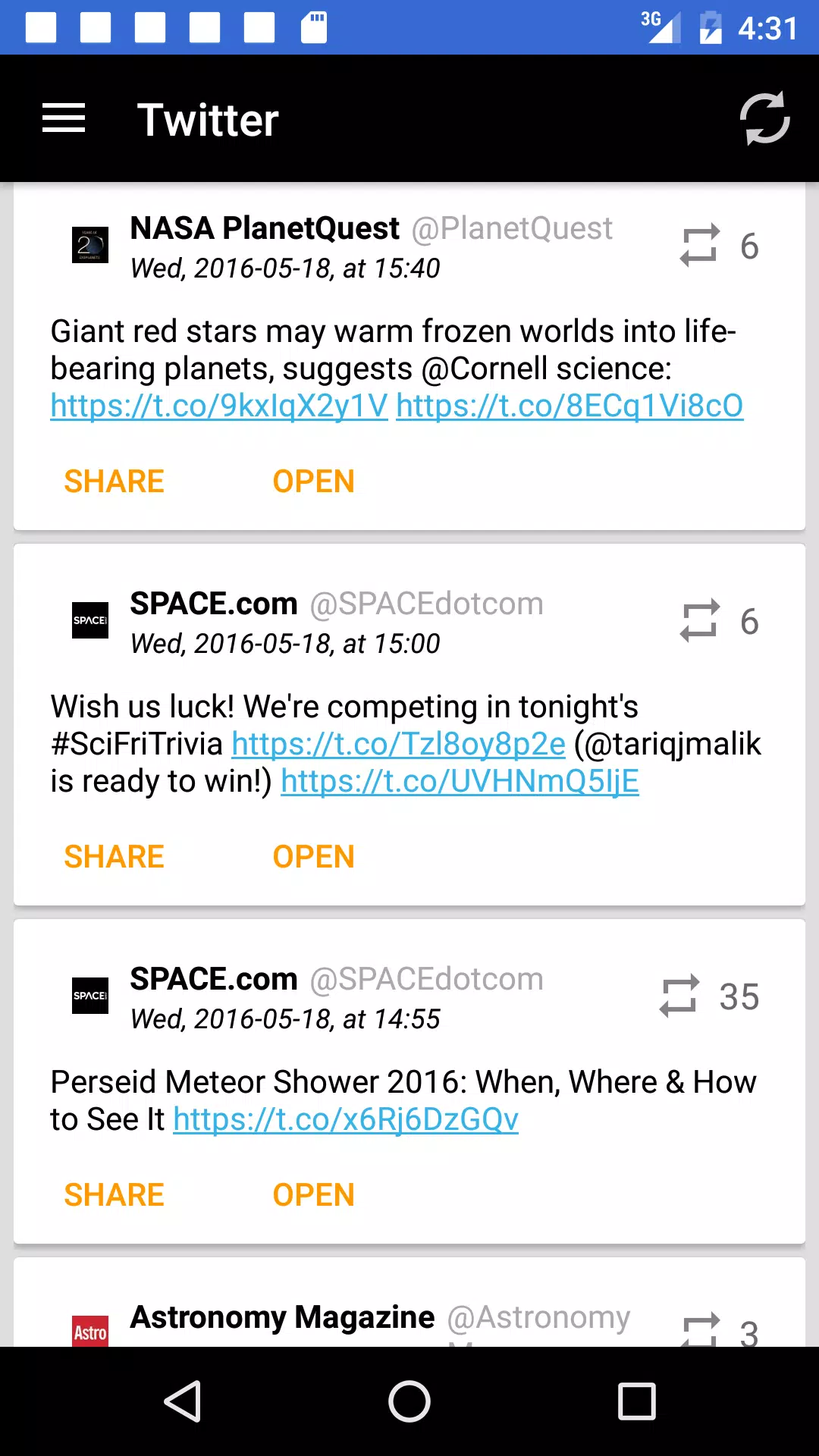 Astronomy & Space News by News应用截图