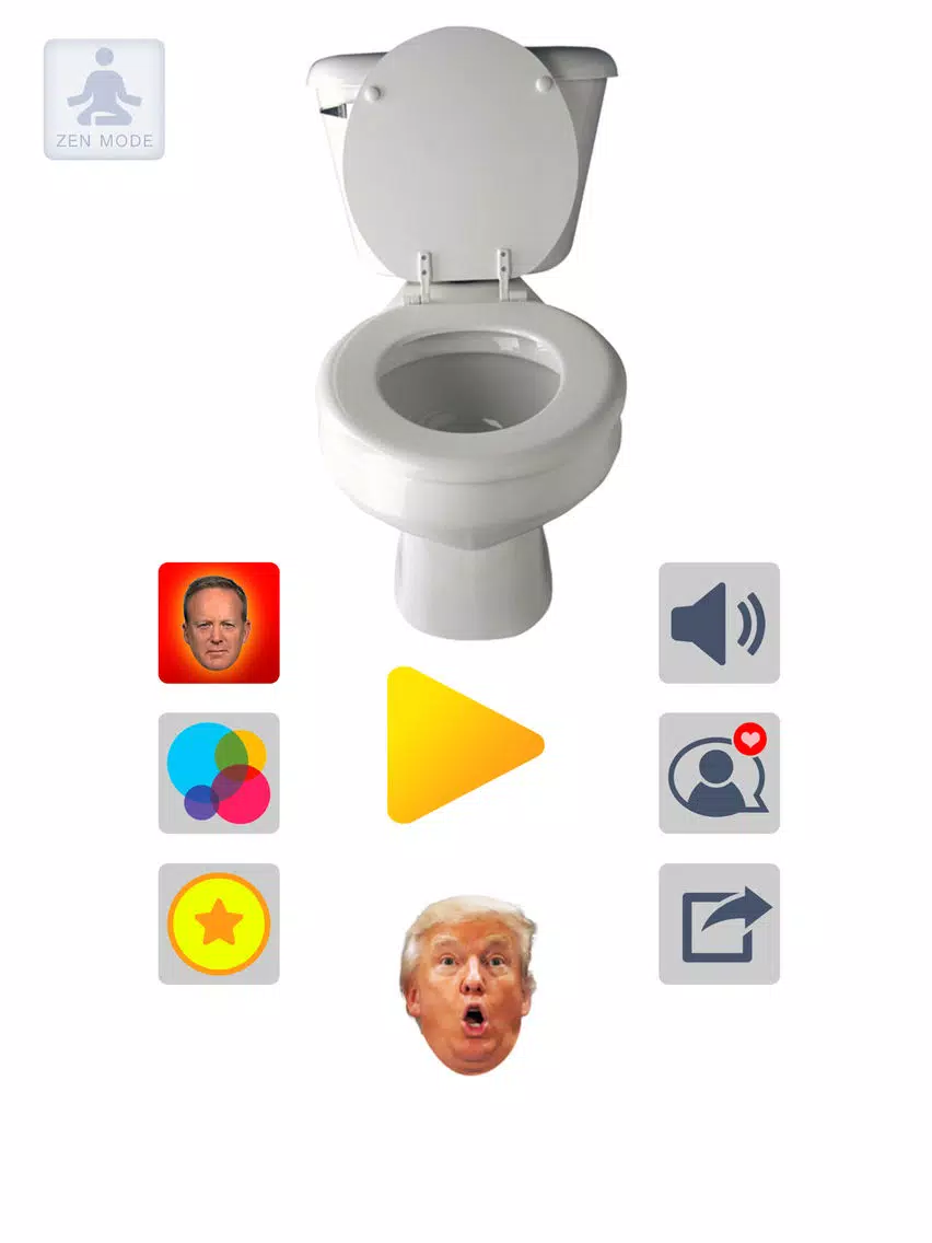 Tangkapan layar Trump Toilet Toss iPad 