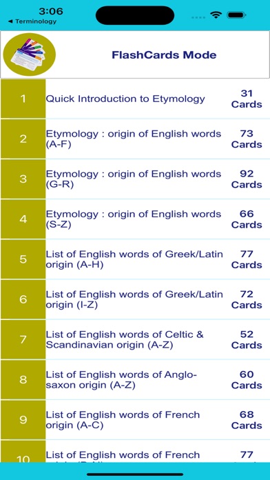 Etymology: +2200 English Words Screenshots
