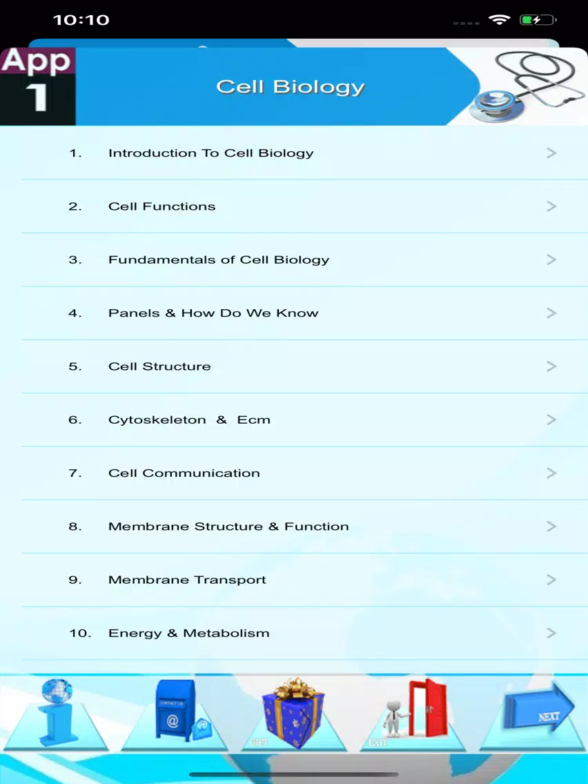 Cell Biology: 2300 Study Notes iPad Screenshots