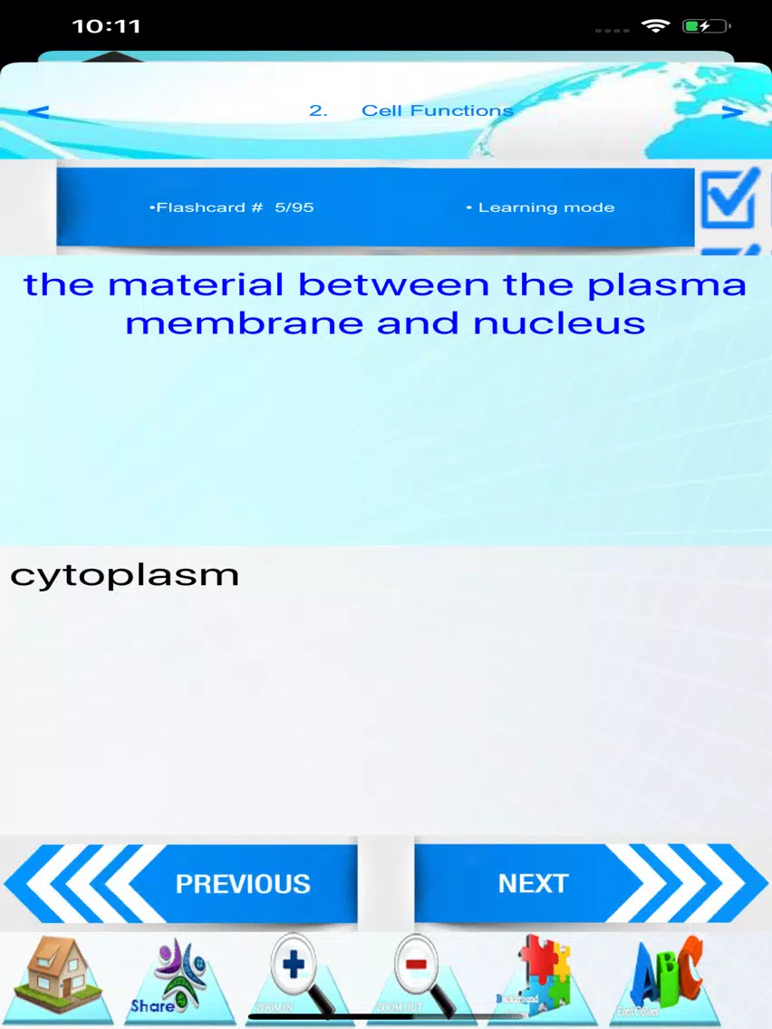Cell Biology: 2300 Study Notes iPad Screenshots
