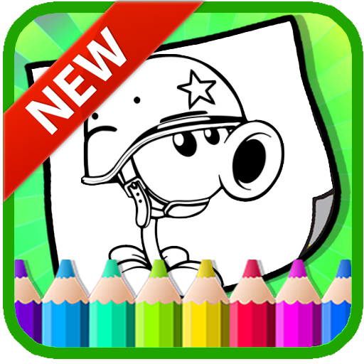 Art Cartoon Zombie Plant vs Painting Book