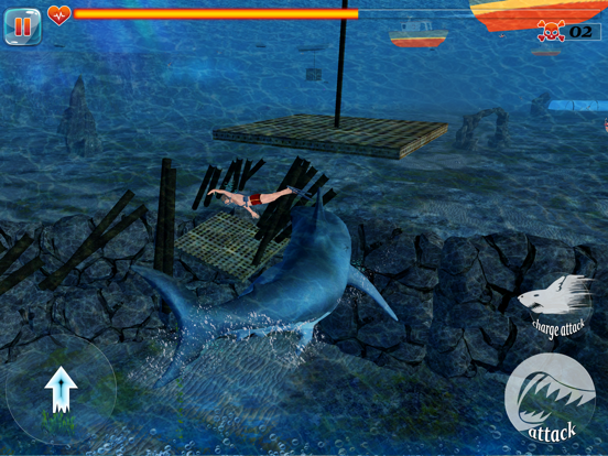 Скриншоты Scary Shark Unleashed 3D iPad 