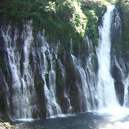 Waterfall in shade