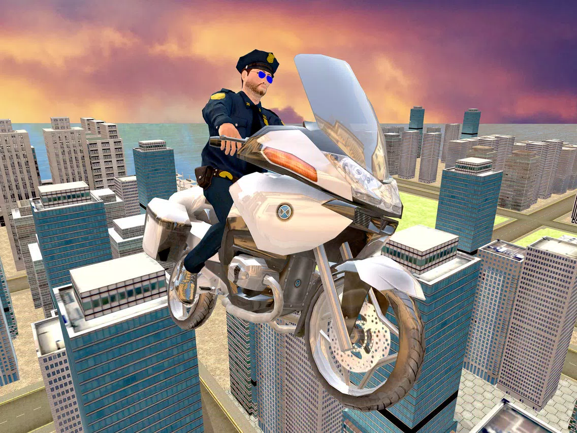 Flying Police Bike Rider 2016 - Ride & Fly Motorcyle in the City To be a Best Traffic police iPad 應用截圖