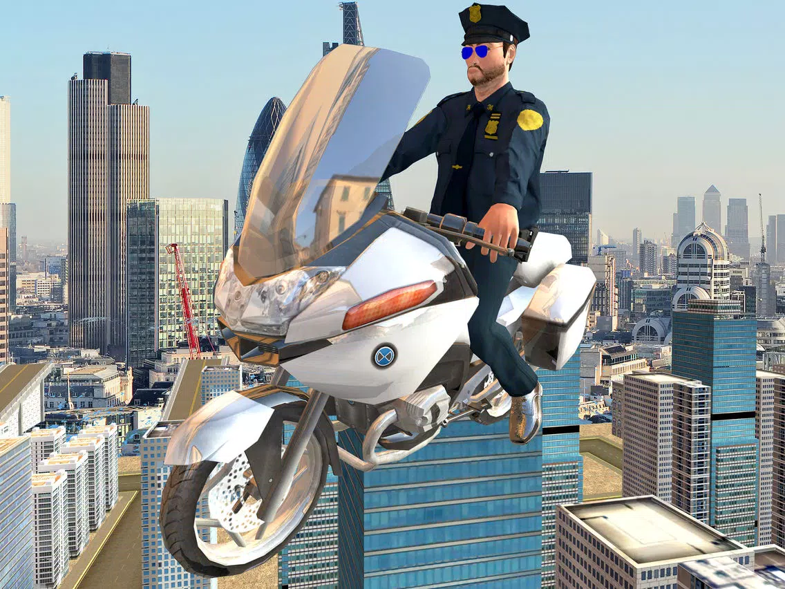 Flying Police Bike Rider 2016 - Ride & Fly Motorcyle in the City To be a Best Traffic police iPad 應用截圖
