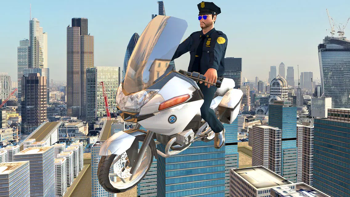 Flying Police Bike Rider 2016 - Ride & Fly Motorcyle in the City To be a Best Traffic police應用截圖