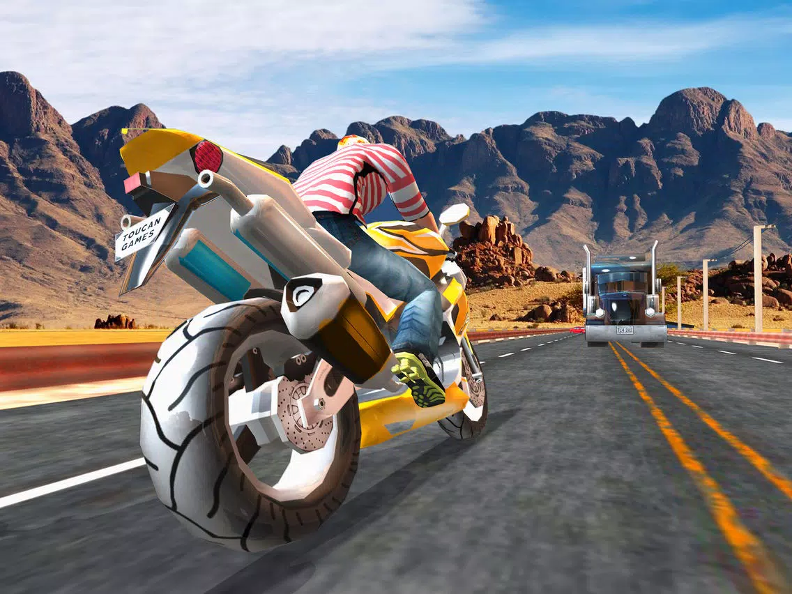 Highway Traffic Bike Escape 3D - Be a Bike Racer In This Motorcycle Game For FREE iPad 應用截圖