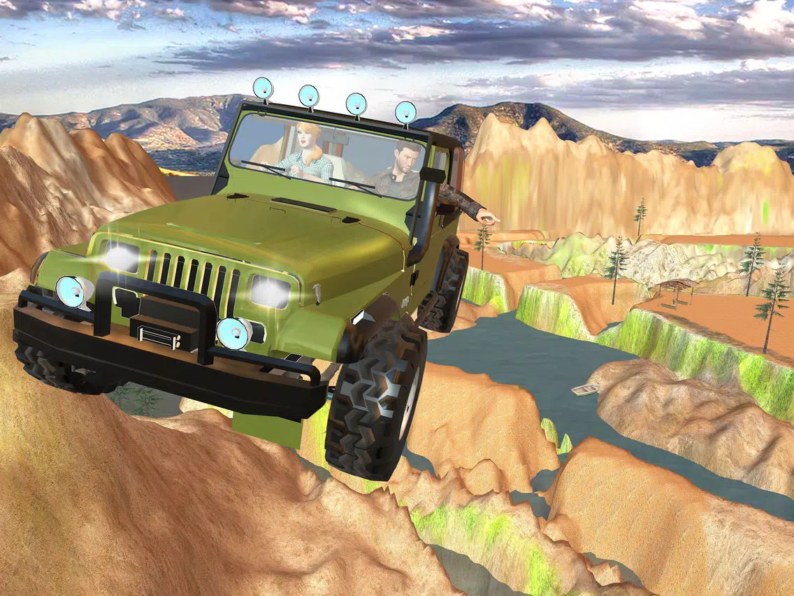 Offroad 4x4 Hill Flying Jeep - Fly & Drive Jeep in Hill Environment iPad Screenshots