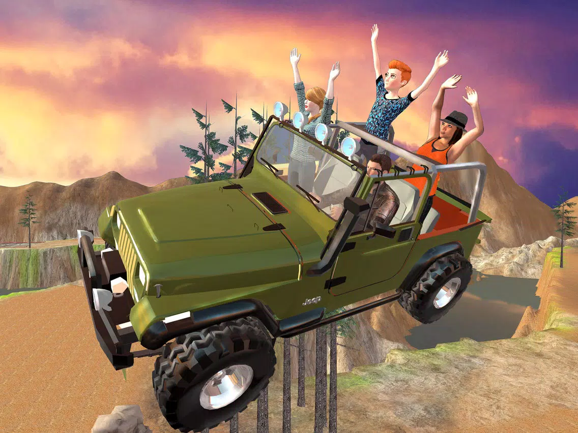 Offroad 4x4 Hill Flying Jeep - Fly & Drive Jeep in Hill Environment iPad Screenshots