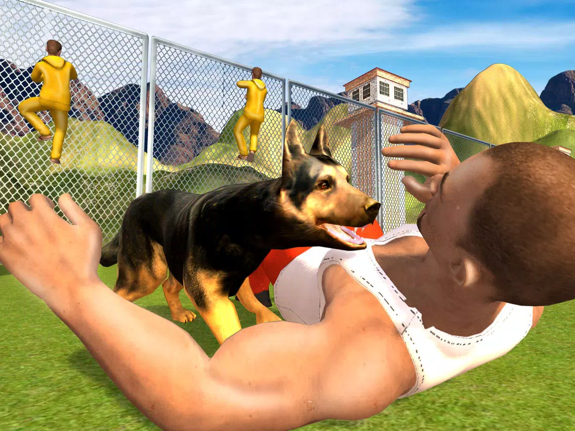 Captures d'écran de Police Dog Chase Prisoner Escape - Real Hard Time Dog Fighting Against City Crime of Robbers & Criminals iPad 