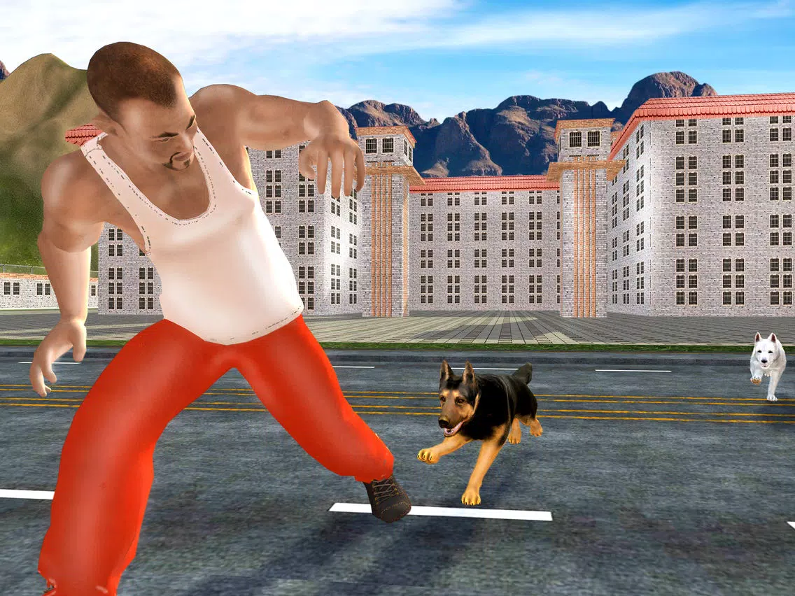 Captures d'écran de Police Dog Chase Prisoner Escape - Real Hard Time Dog Fighting Against City Crime of Robbers & Criminals iPad 