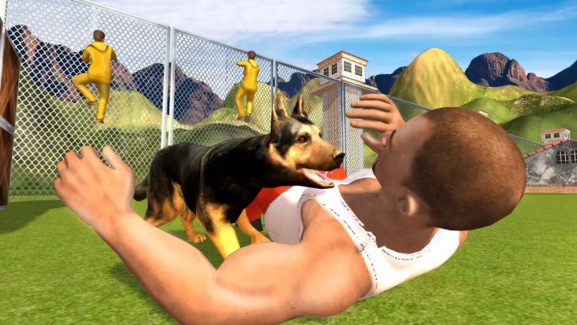 Captures d'écran de Police Dog Chase Prisoner Escape - Real Hard Time Dog Fighting Against City Crime of Robbers & Criminals