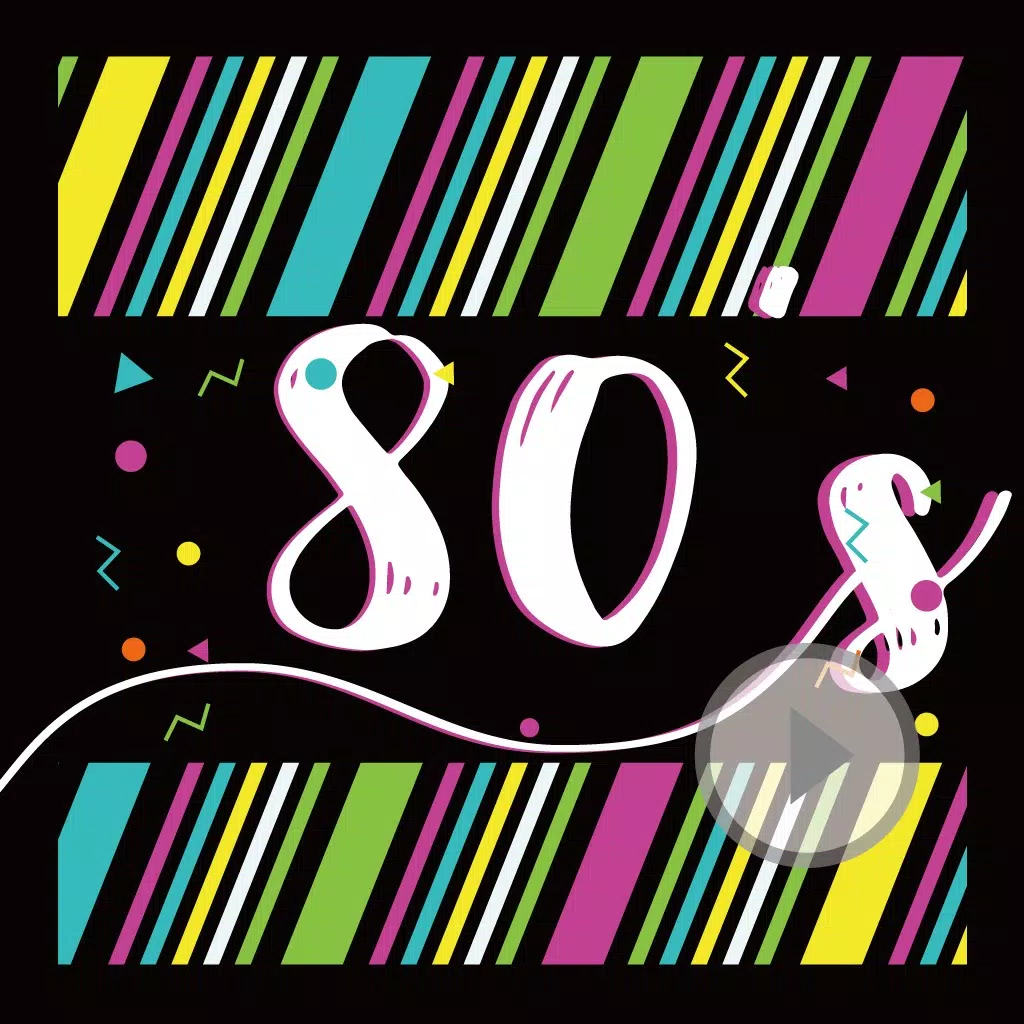 Animated Eighties Sticker Animated Eighties Sticker