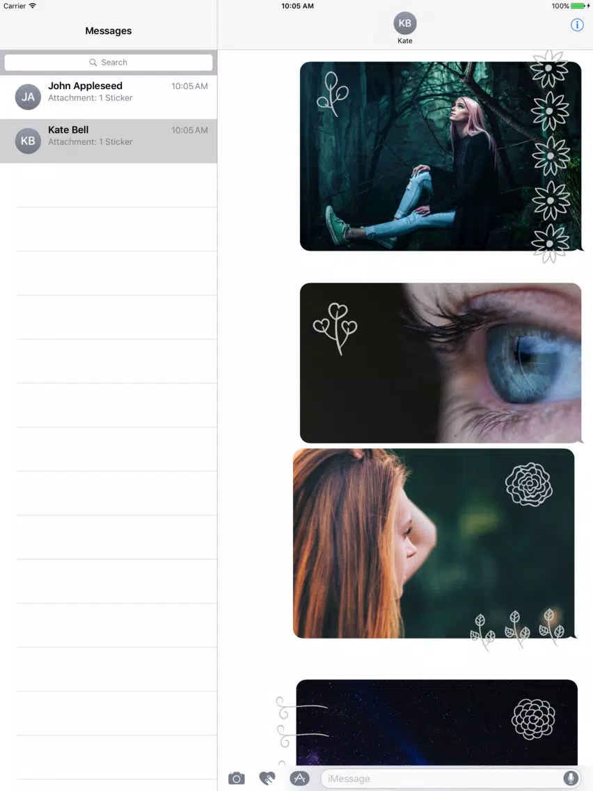 Animated Cute Flower Stickers iPad Screenshots