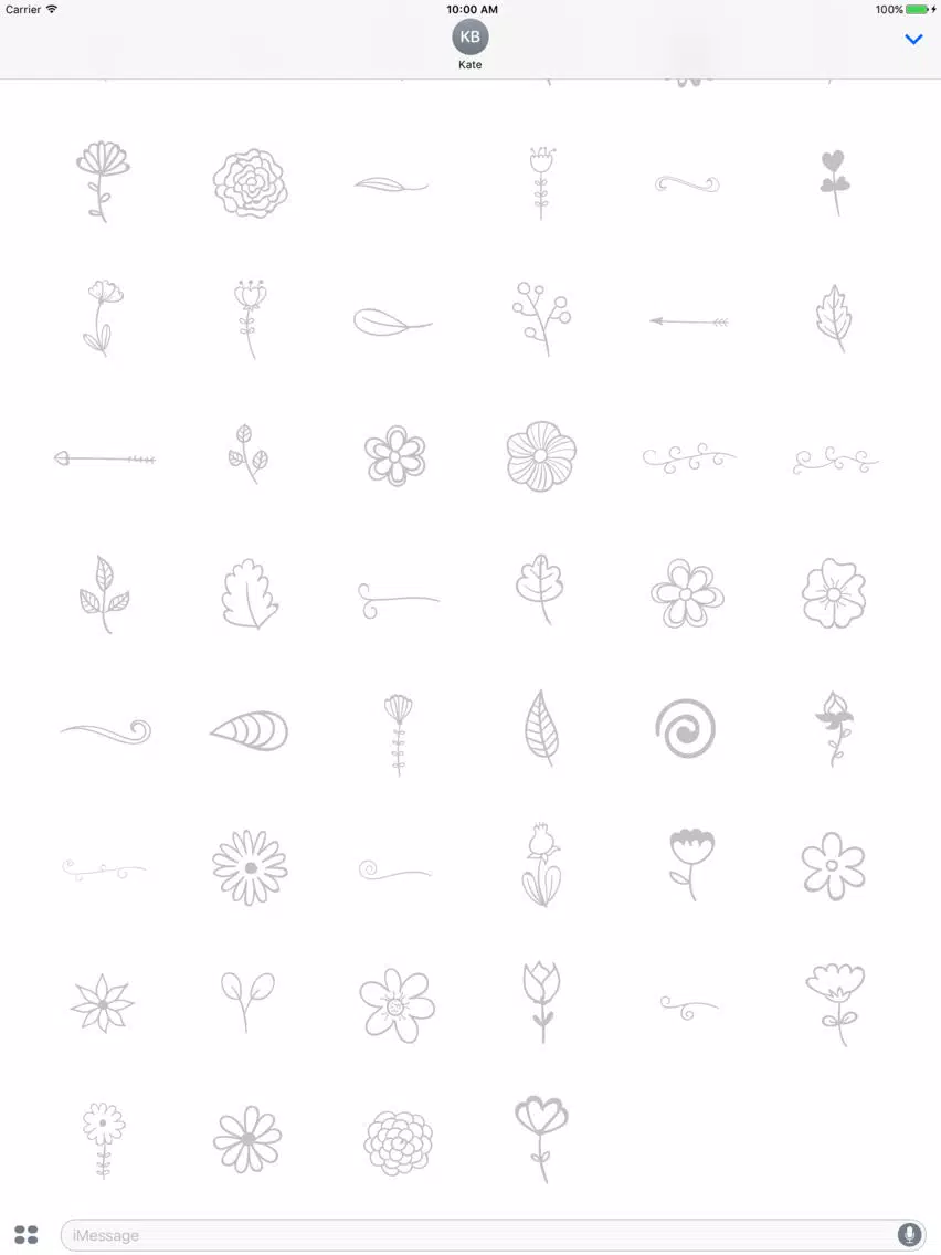 Animated Cute Flower Stickers iPad Screenshots