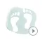 Animated Cute Footprint Stickers