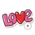 Animated Love Eighties Stickers