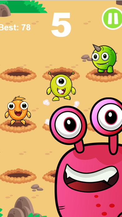 Tangkapan layar Whack An Alien Mole Invader - Smash The Cute Miner Invaders From Mars!