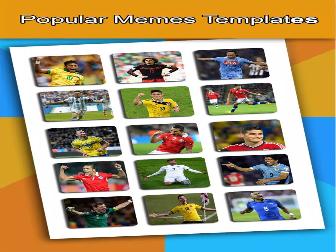 Meme Creator for Euro 2016 - Make your own meme with Top Superstar Soccer Player.s iPad स्क्रीनशॉट