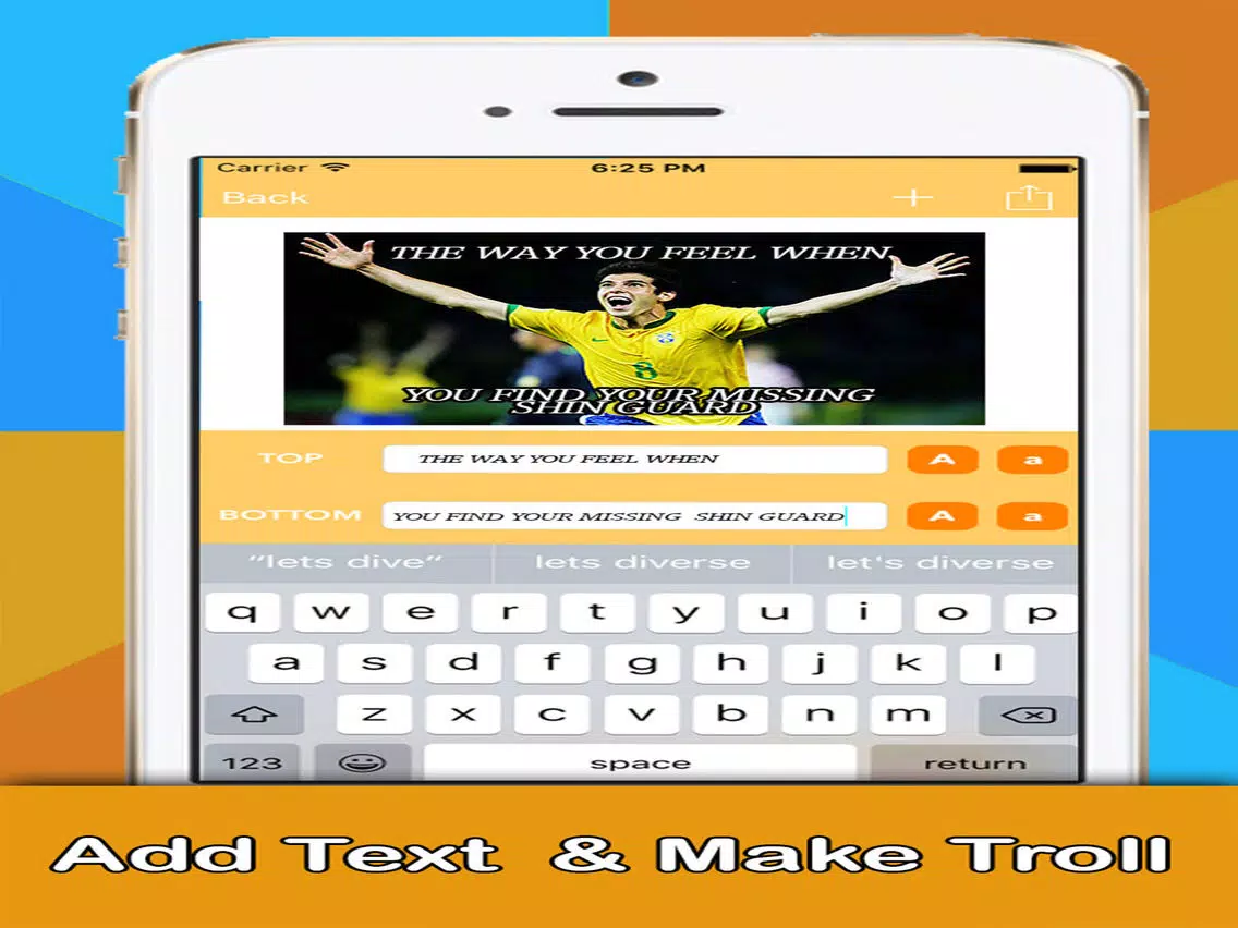 Meme Creator for Euro 2016 - Make your own meme with Top Superstar Soccer Player.s iPad स्क्रीनशॉट