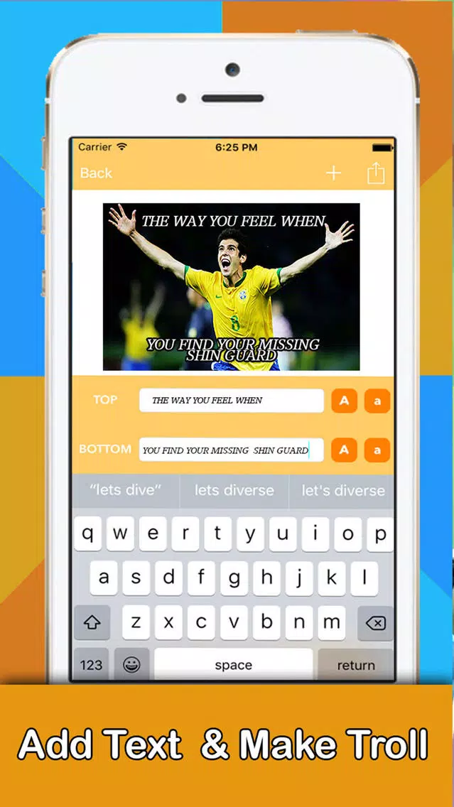 Meme Creator for Euro 2016 - Make your own meme with Top Superstar Soccer Player.s स्क्रीनशॉट