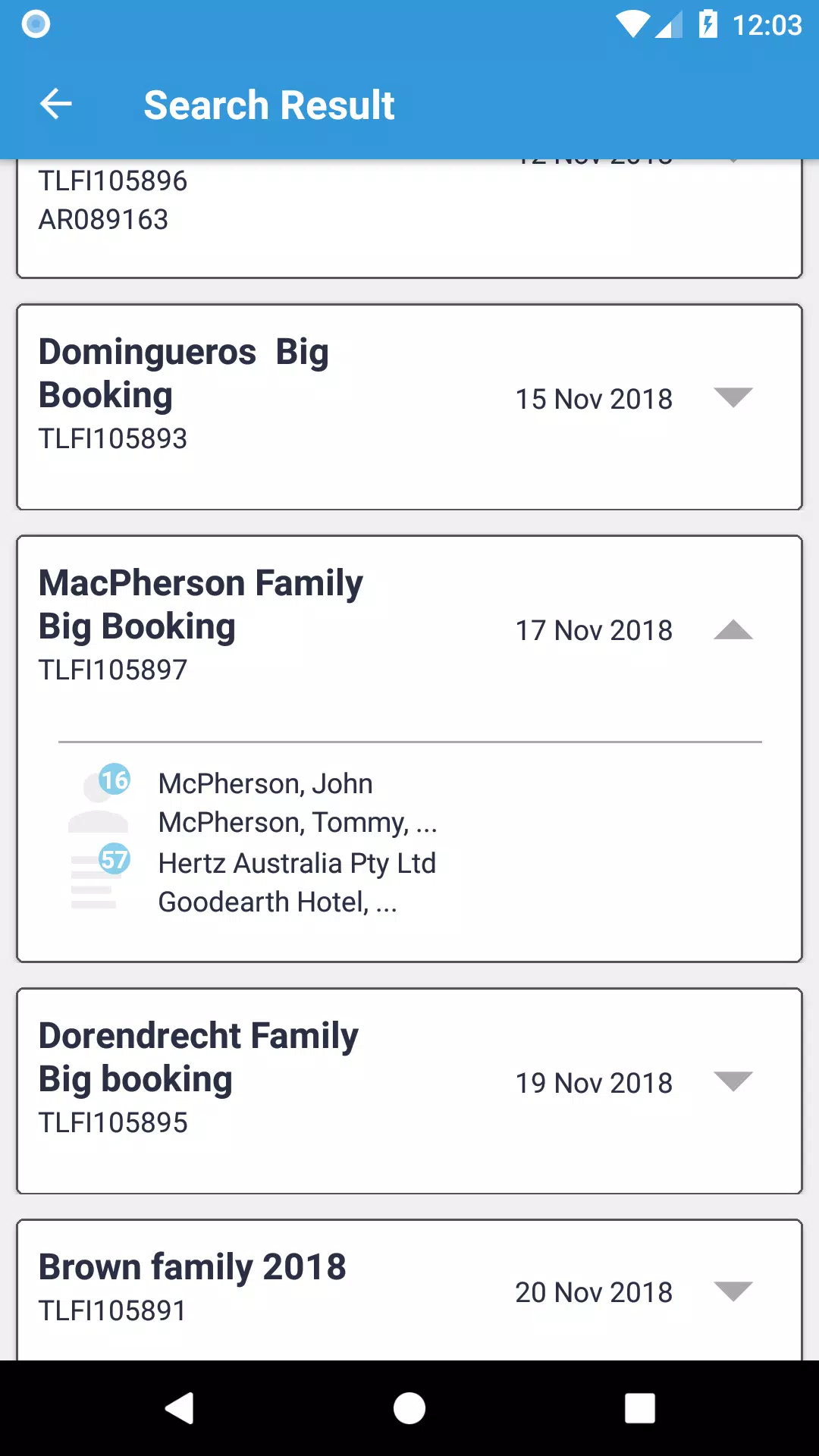 Tourplan Operations Screenshots