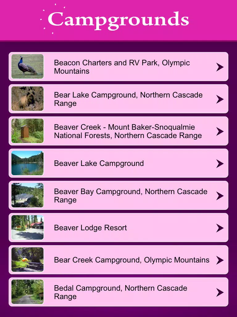 Washington Campgrounds and RV Parks iPad स्क्रीनशॉट