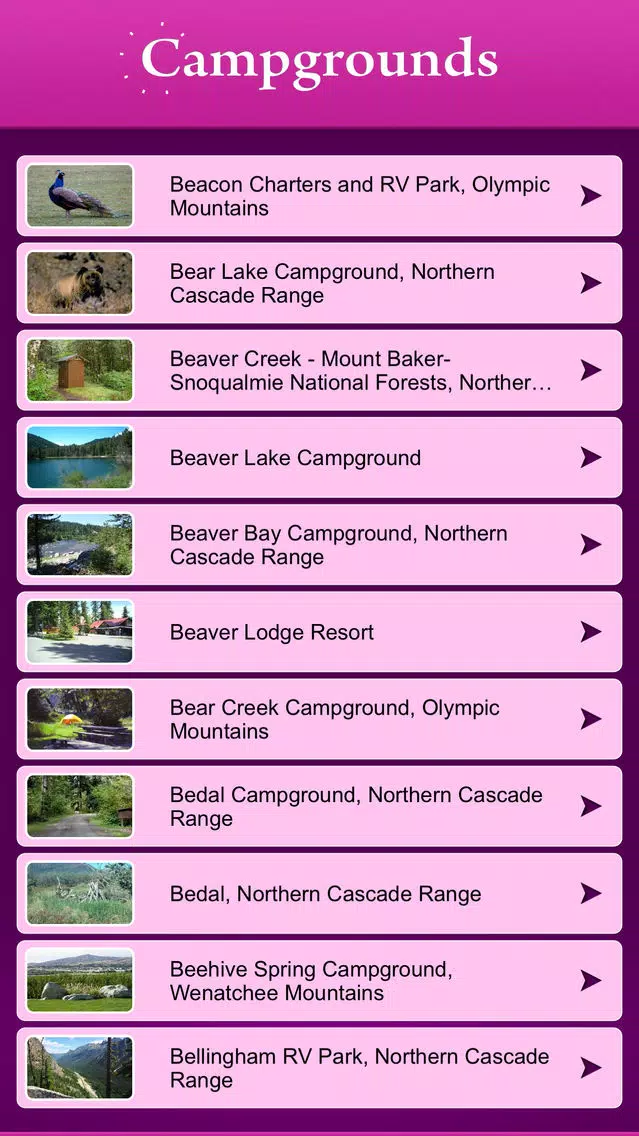 Washington Campgrounds and RV Parks स्क्रीनशॉट