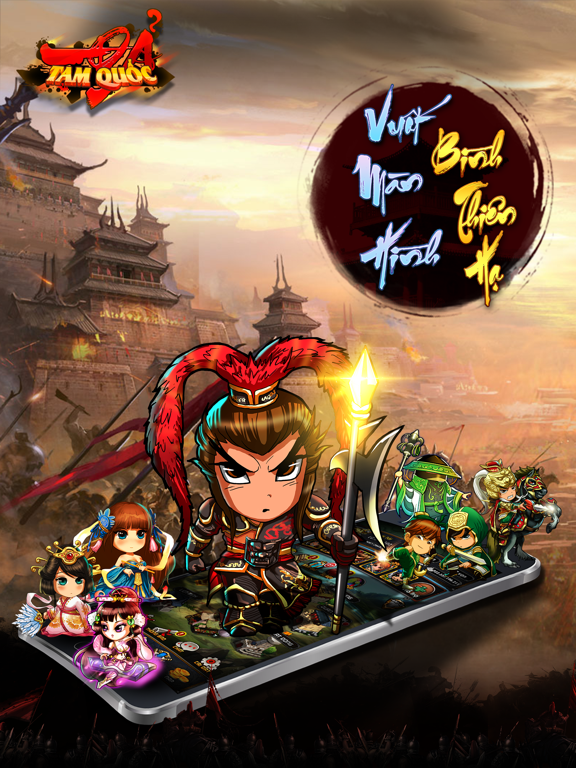 Tangkapan layar Đả Tam Quốc myG iPad 