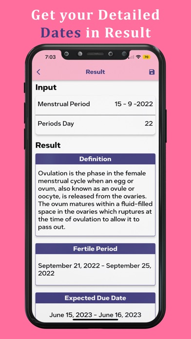 Ovulation + Period Tracker App Screenshots