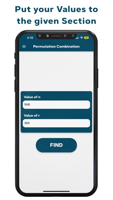 Permutation Combination Calc Screenshots