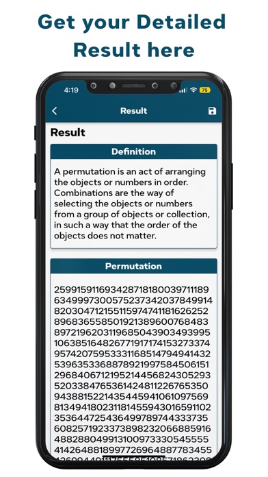 Permutation Combination Calc Screenshots