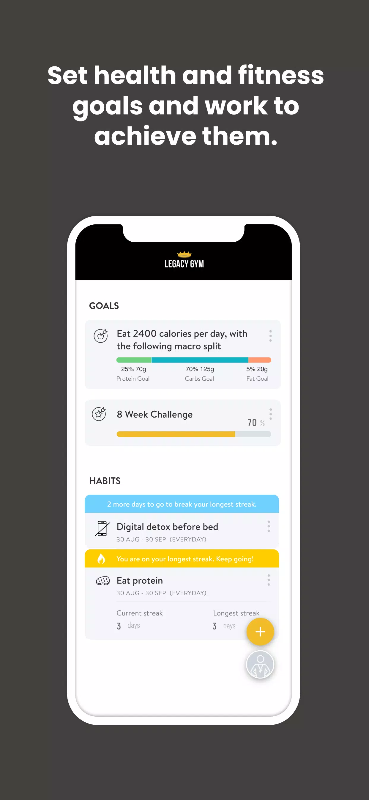 Legacy Gym App Screenshots