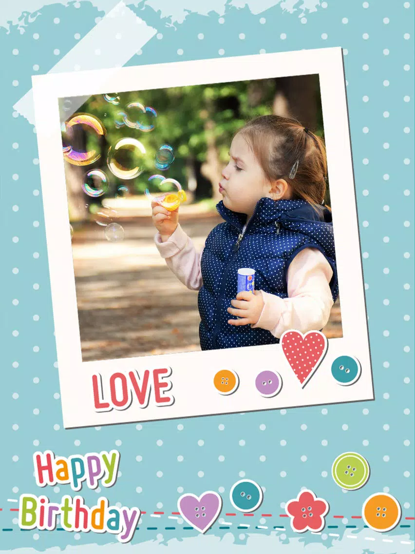 Happy Birthday photo frames – create birthday greeting cards & collages and edit your images Premium iPad Screenshots