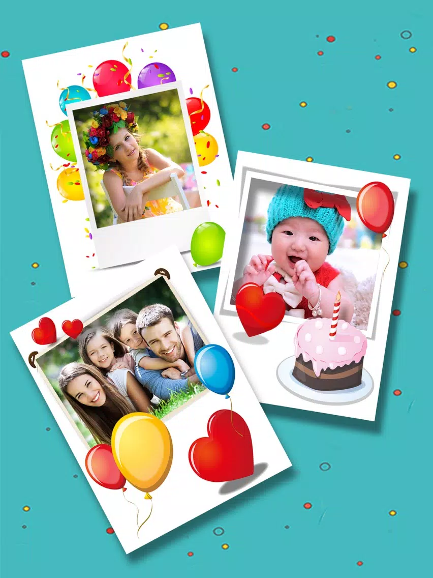 Happy Birthday photo frames – create birthday greeting cards & collages and edit your images Premium iPad Screenshots