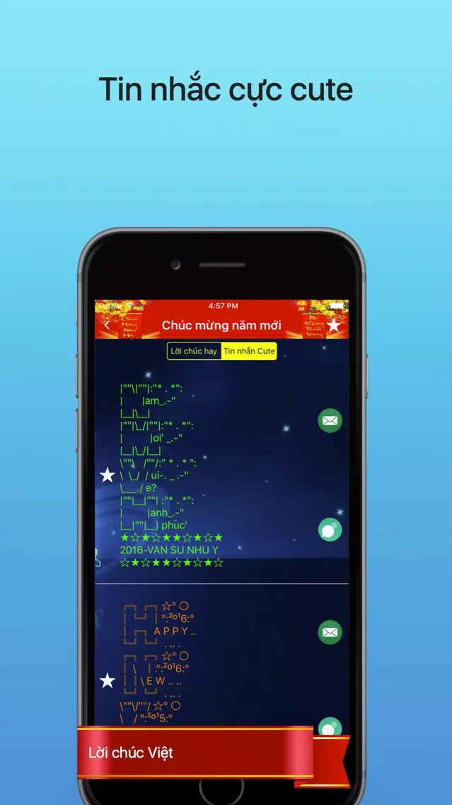 Zrzuty ekranu Lời chúc Việt - Nhắn lời yêu thương