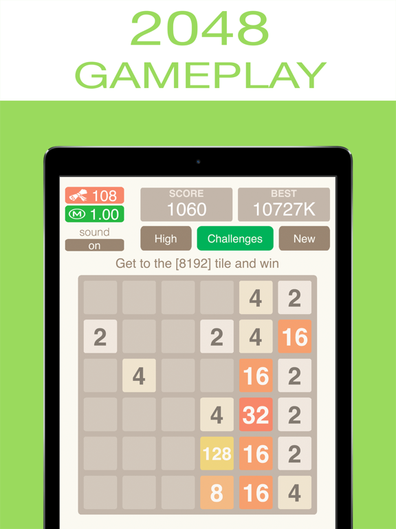 2048 6x6 iPad Screenshots