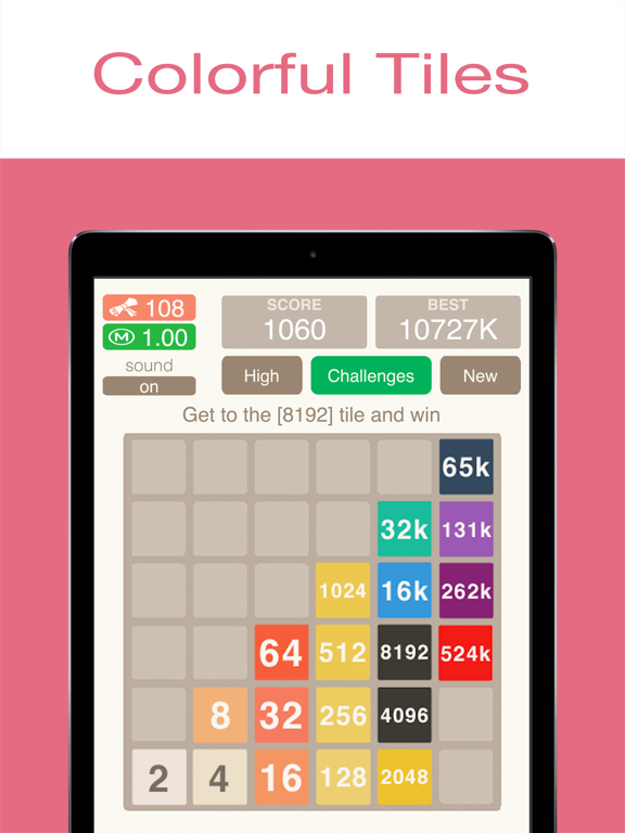 2048 6x6 iPad Screenshots