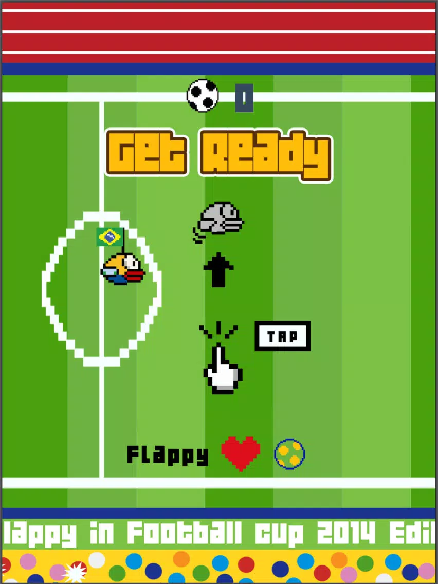 Flappy in Football cup 2014 Edition iPad Screenshots