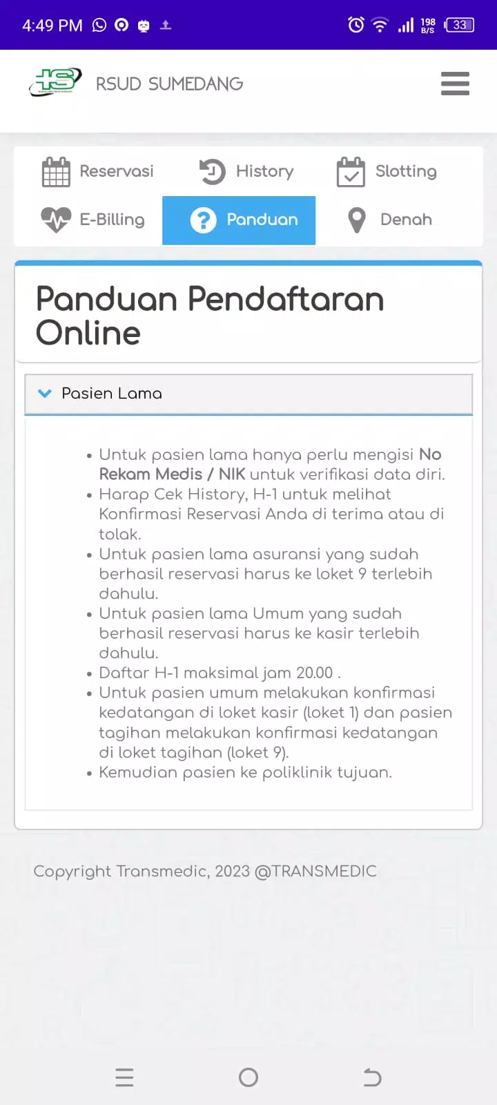 Daftar Online RSUD Sumedang Screenshots