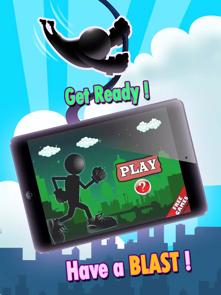 Flick and Fly Slingshot Stickman Crash iPad Screenshots