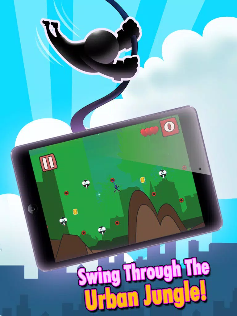 Flick and Fly Slingshot Stickman Crash iPad Screenshots