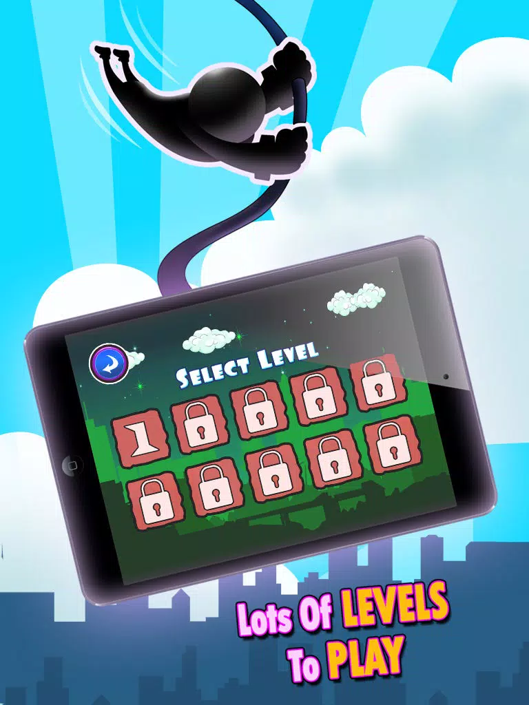 Flick and Fly Slingshot Stickman Crash iPad Screenshots