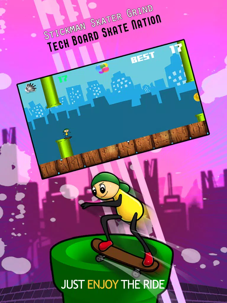 Stickman Skater Grind: Tech Board Skate Nation iPad Screenshots