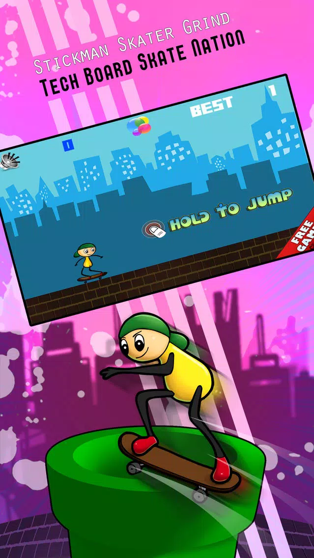 Stickman Skater Grind: Tech Board Skate Nation Screenshots