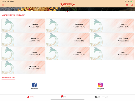 Rakshika Jewels - Online iPad Screenshots
